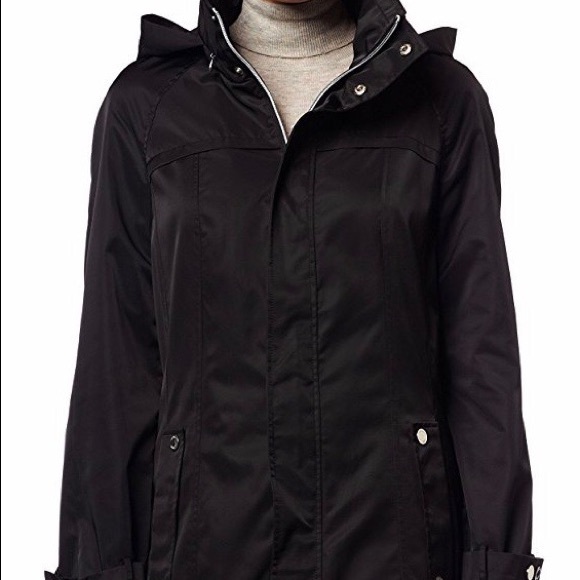 calvin klein women's long packable anorak jacket
